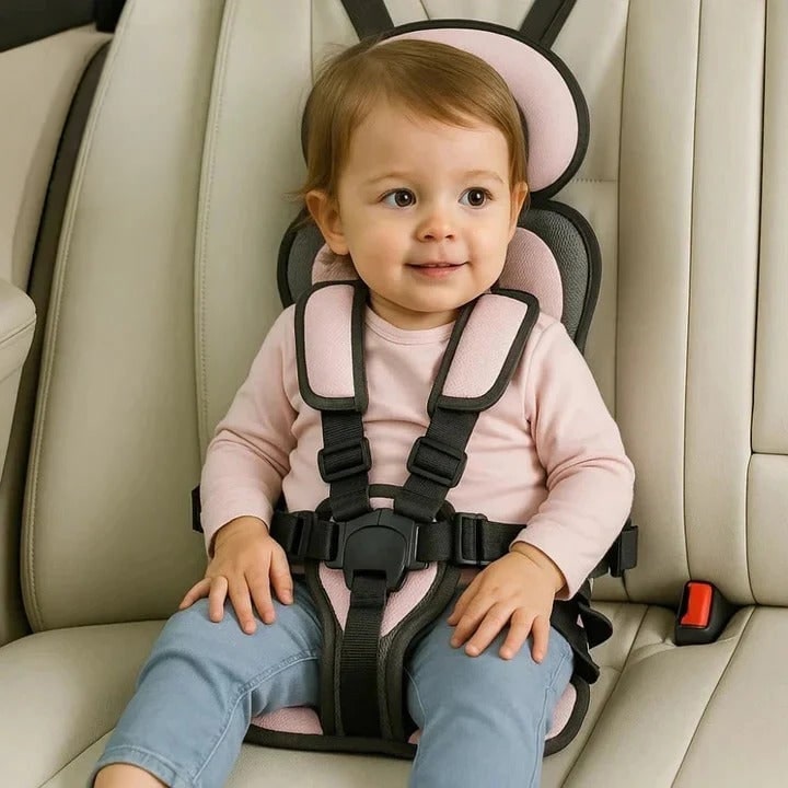Lightweight Travel Car Seat with Five-Point Harness and Padded Cushioning - Image 17