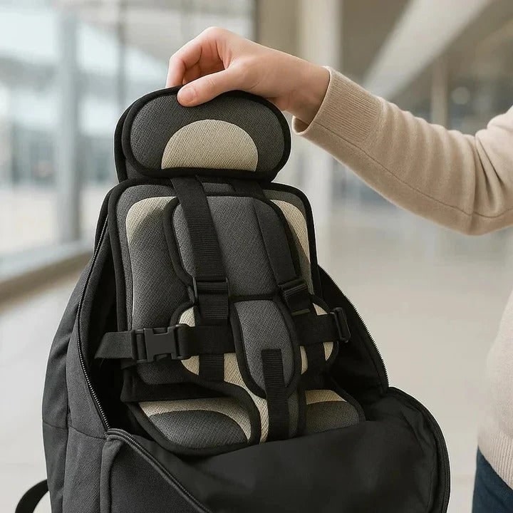 Lightweight Travel Car Seat with Five-Point Harness and Padded Cushioning - Image 6