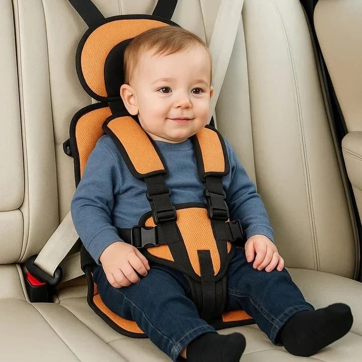 Lightweight Travel Car Seat with Five-Point Harness and Padded Cushioning - Image 8