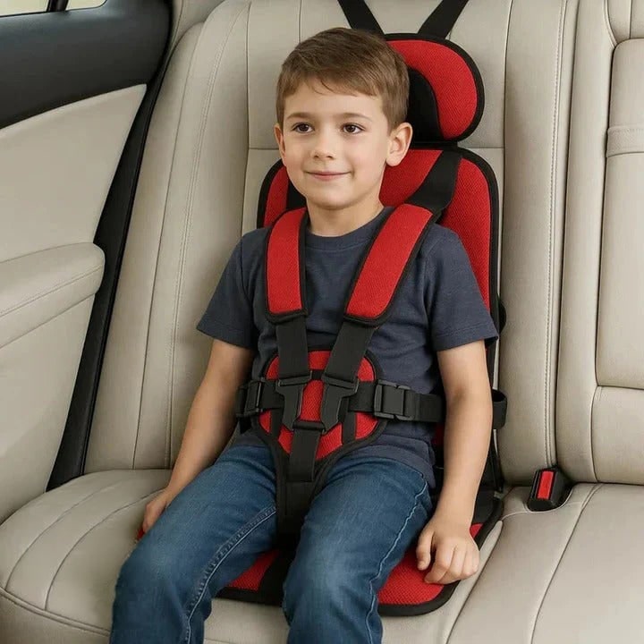 Lightweight Travel Car Seat with Five-Point Harness and Padded Cushioning - Image 9