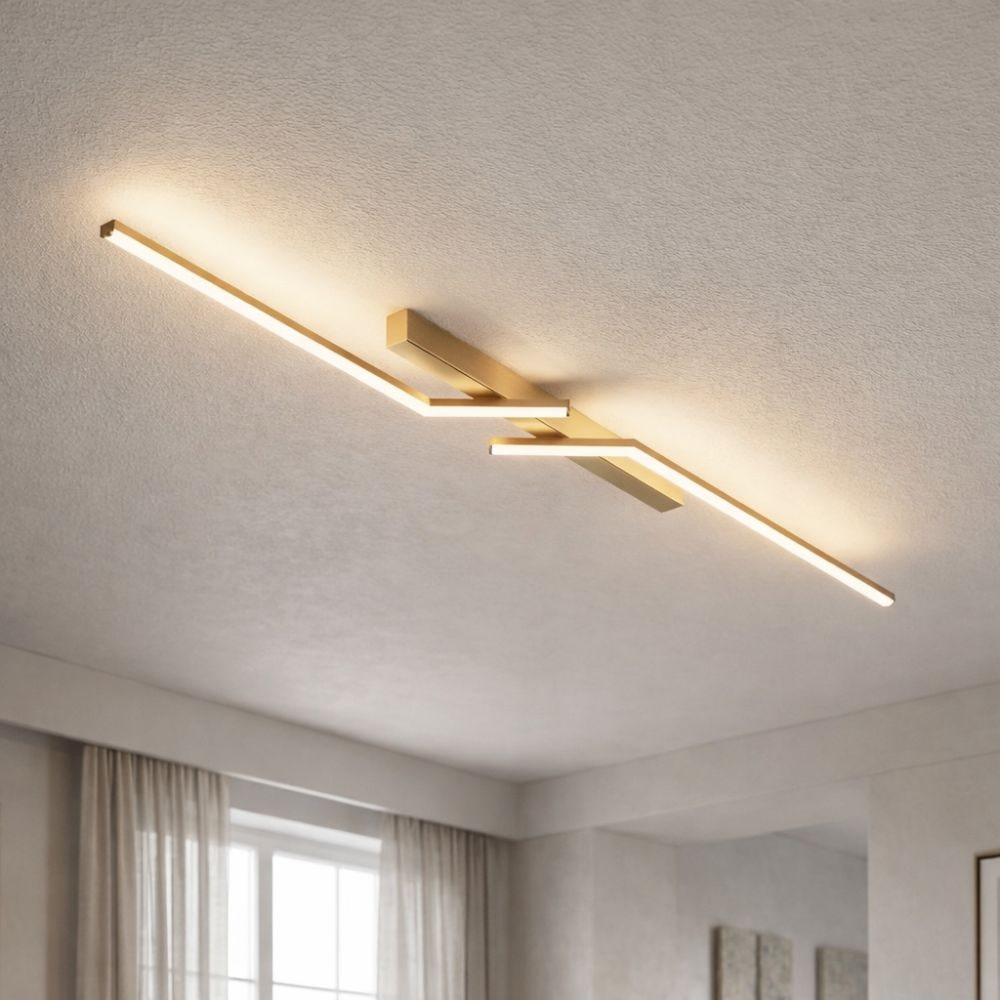 Linear LED Flush Mount Ceiling Light Fixture Dimmable Control and Low Profile Design - Image 15