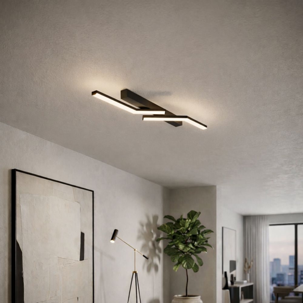 Linear LED Flush Mount Ceiling Light Fixture Dimmable Control and Low Profile Design - Image 16