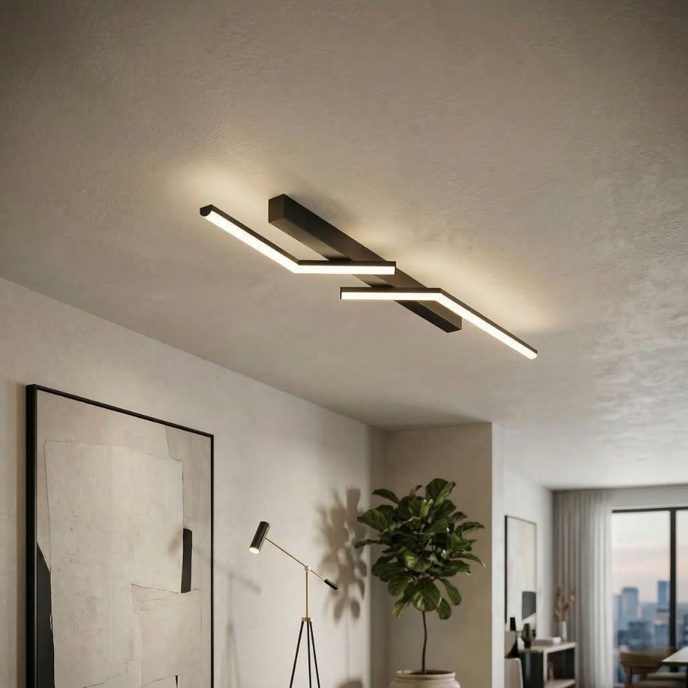 Linear LED Flush Mount Ceiling Light Fixture Dimmable Control and Low Profile Design - Image 18