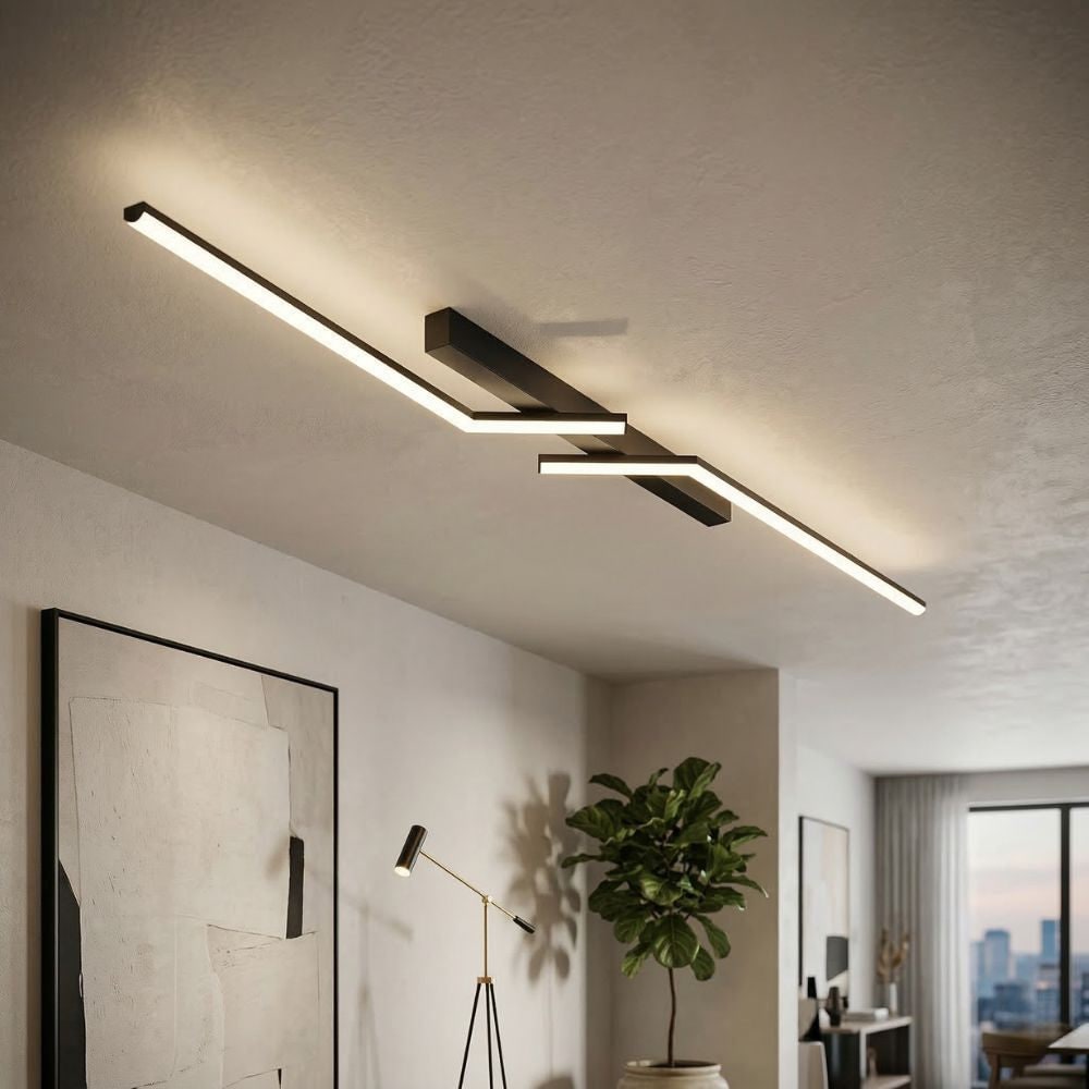 Linear LED Flush Mount Ceiling Light Fixture Dimmable Control and Low Profile Design - Image 19
