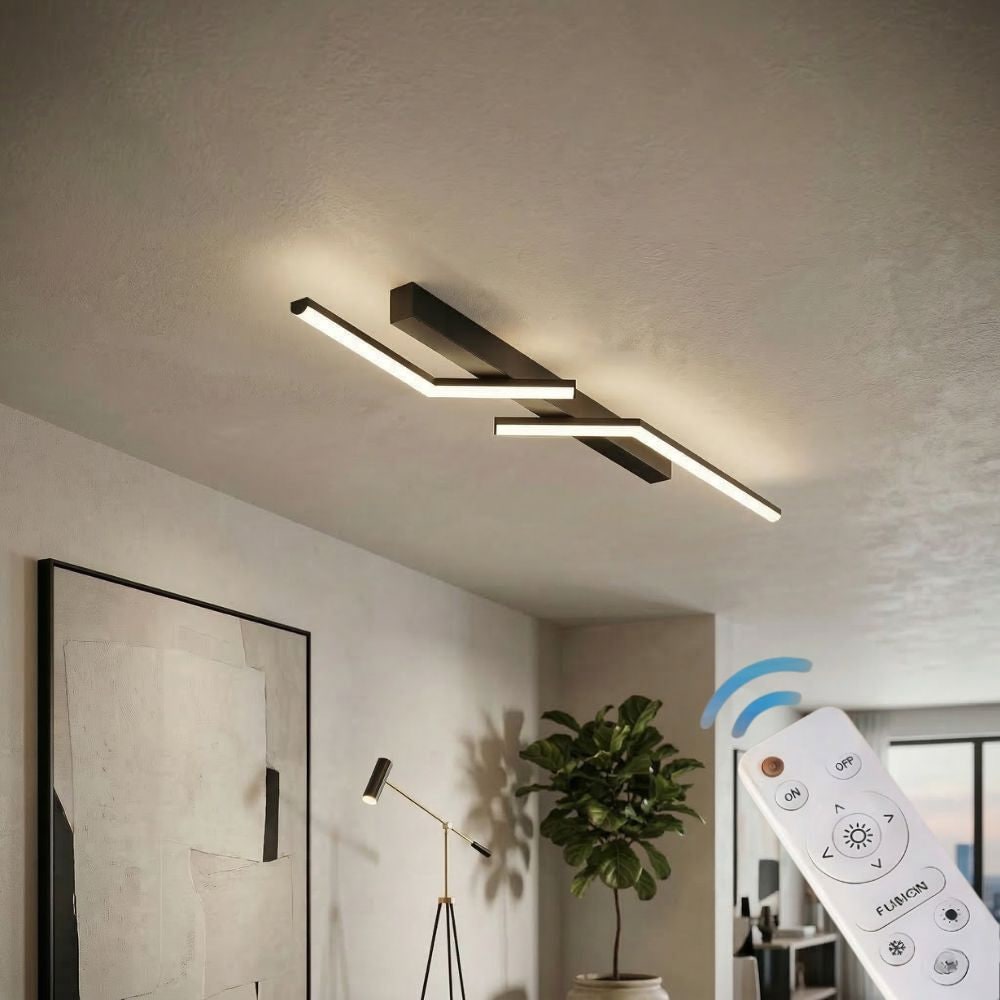 Linear LED Flush Mount Ceiling Light Fixture Dimmable Control and Low Profile Design - Image 21