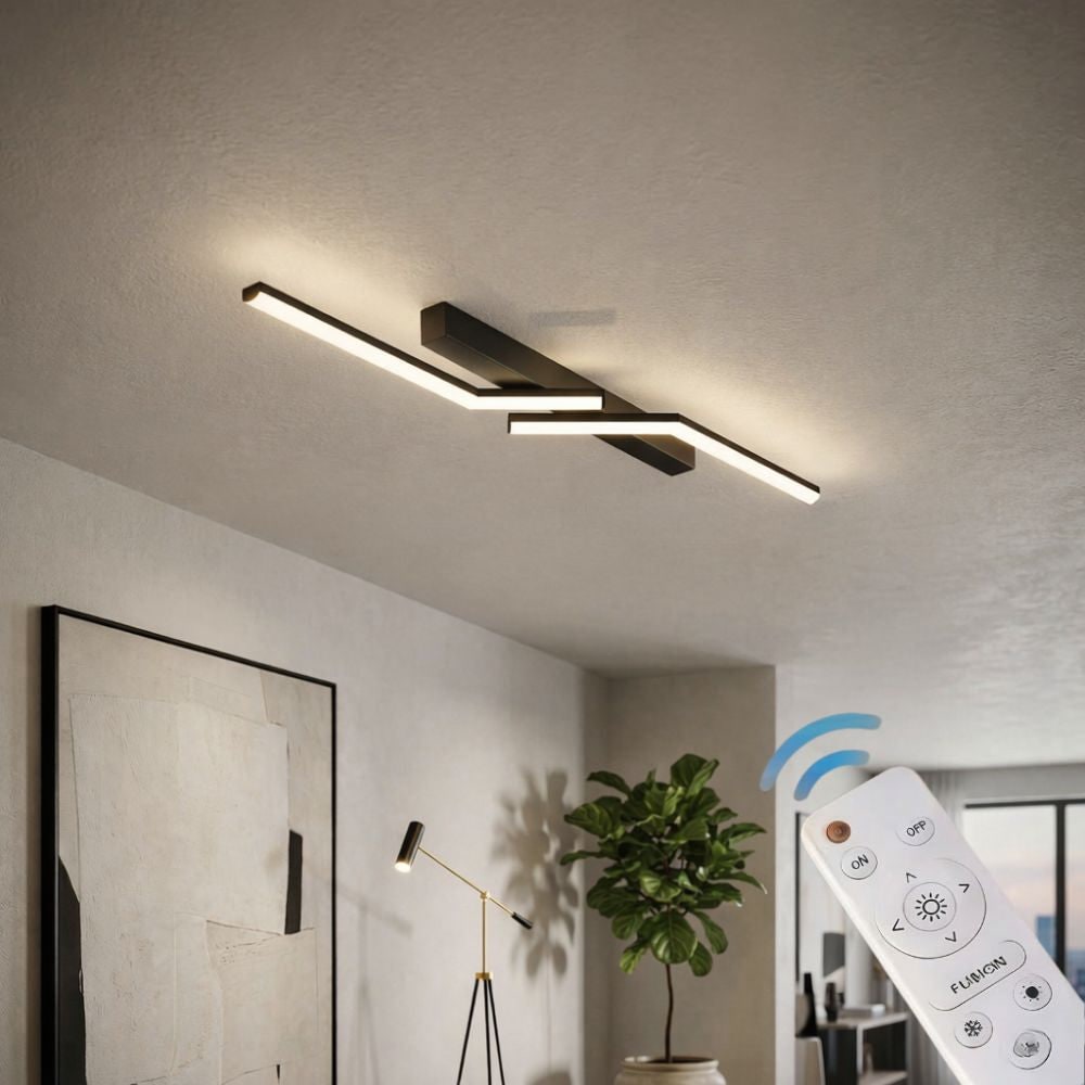 Linear LED Flush Mount Ceiling Light Fixture Dimmable Control and Low Profile Design - Image 23