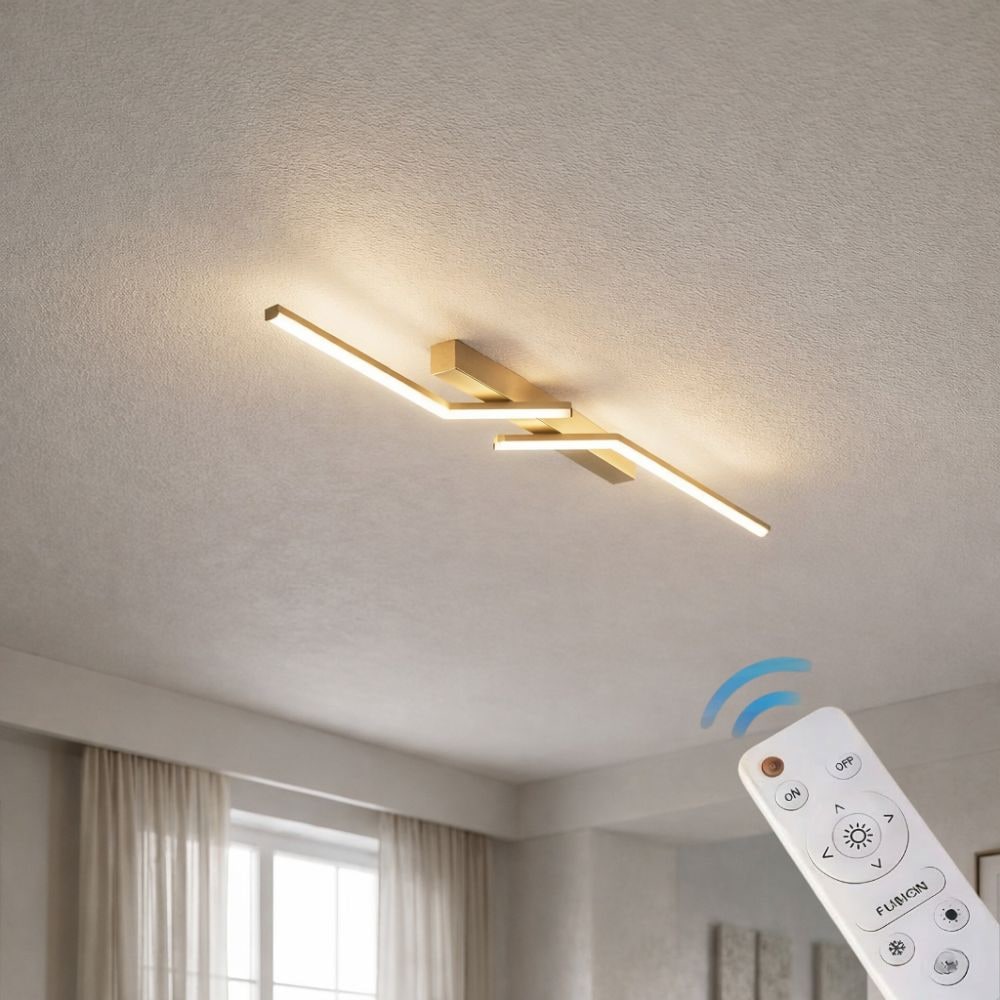 Linear LED Flush Mount Ceiling Light Fixture Dimmable Control and Low Profile Design - Image 26
