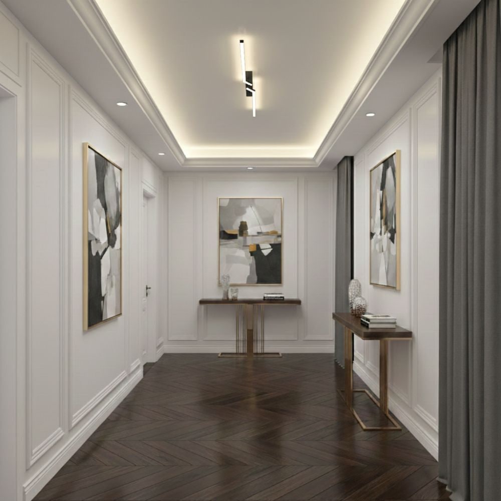 Linear LED Flush Mount Ceiling Light Fixture Dimmable Control and Low Profile Design - Image 5