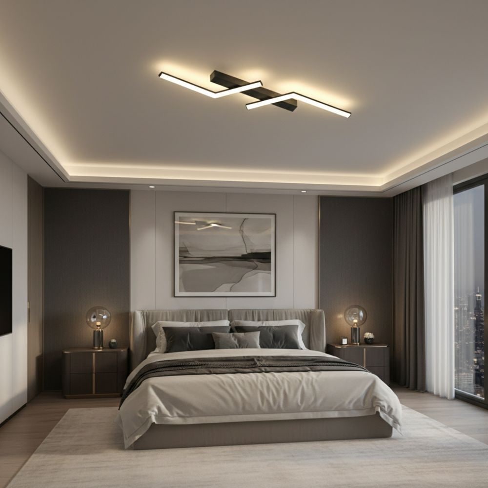 Linear LED Flush Mount Ceiling Light Fixture Dimmable Control and Low Profile Design - Image 6