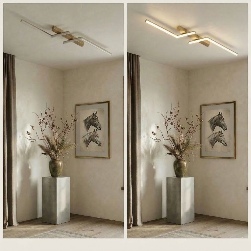 Linear LED Flush Mount Ceiling Light Fixture Dimmable Control and Low Profile Design - Image 8