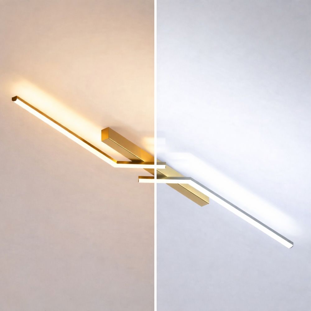 Linear LED Flush Mount Ceiling Light Fixture Dimmable Control and Low Profile Design - Image 9