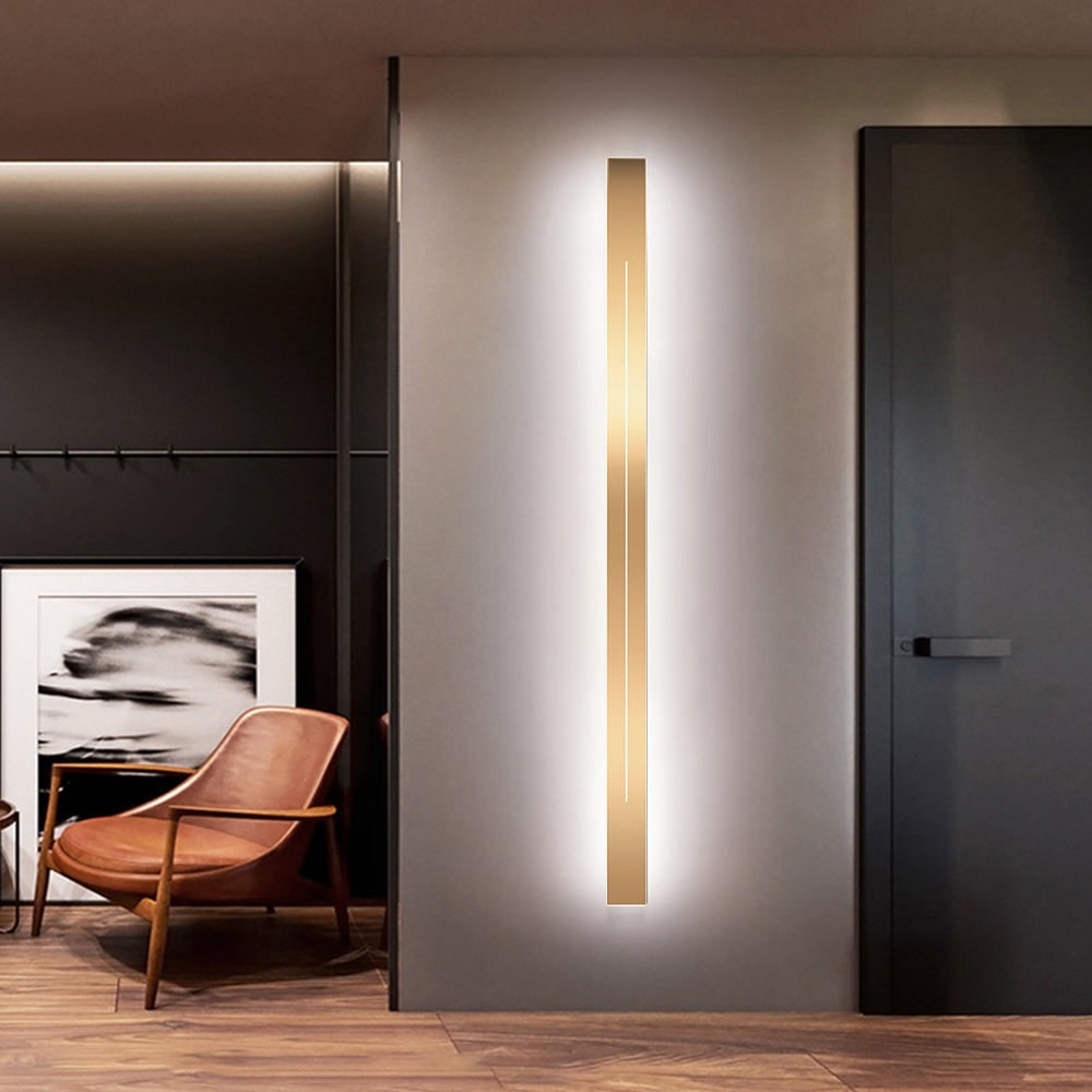 Linear LED Wall Light with Slim Slit Design and Warm White Ambient Lighting - Image 20