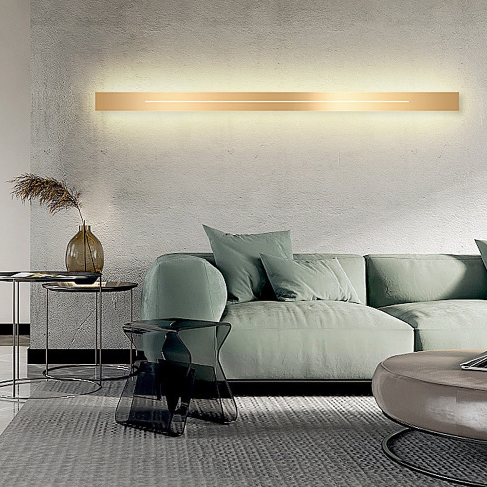 Linear LED Wall Light with Slim Slit Design and Warm White Ambient Lighting - Image 9