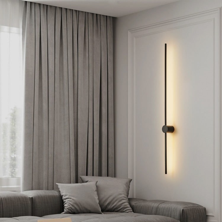 Linear Wall Light with LED Ambient Backlight and Minimalist Modern Design - Image 3
