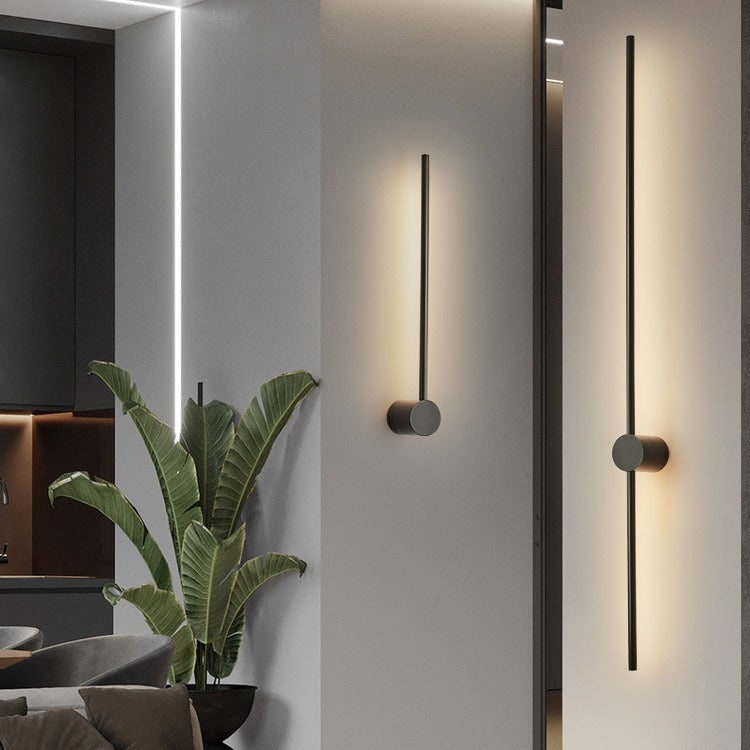 Linear Wall Light with LED Ambient Backlight and Minimalist Modern Design - Image 4