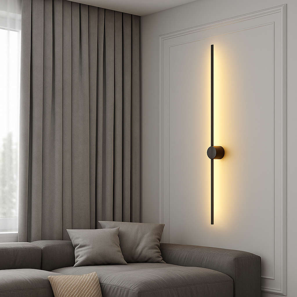 Linear Wall Light with LED Ambient Backlight and Minimalist Modern Design - Image 6