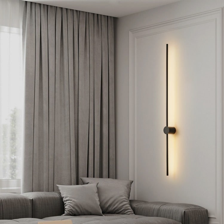 Linear Wall Sconce LED with Backlit Indirect Illumination and Minimalist Modern Design - Image 3