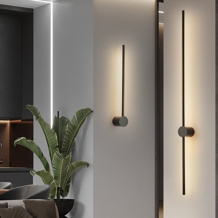 Linear Wall Sconce LED with Backlit Indirect Illumination and Minimalist Modern Design - Image 4