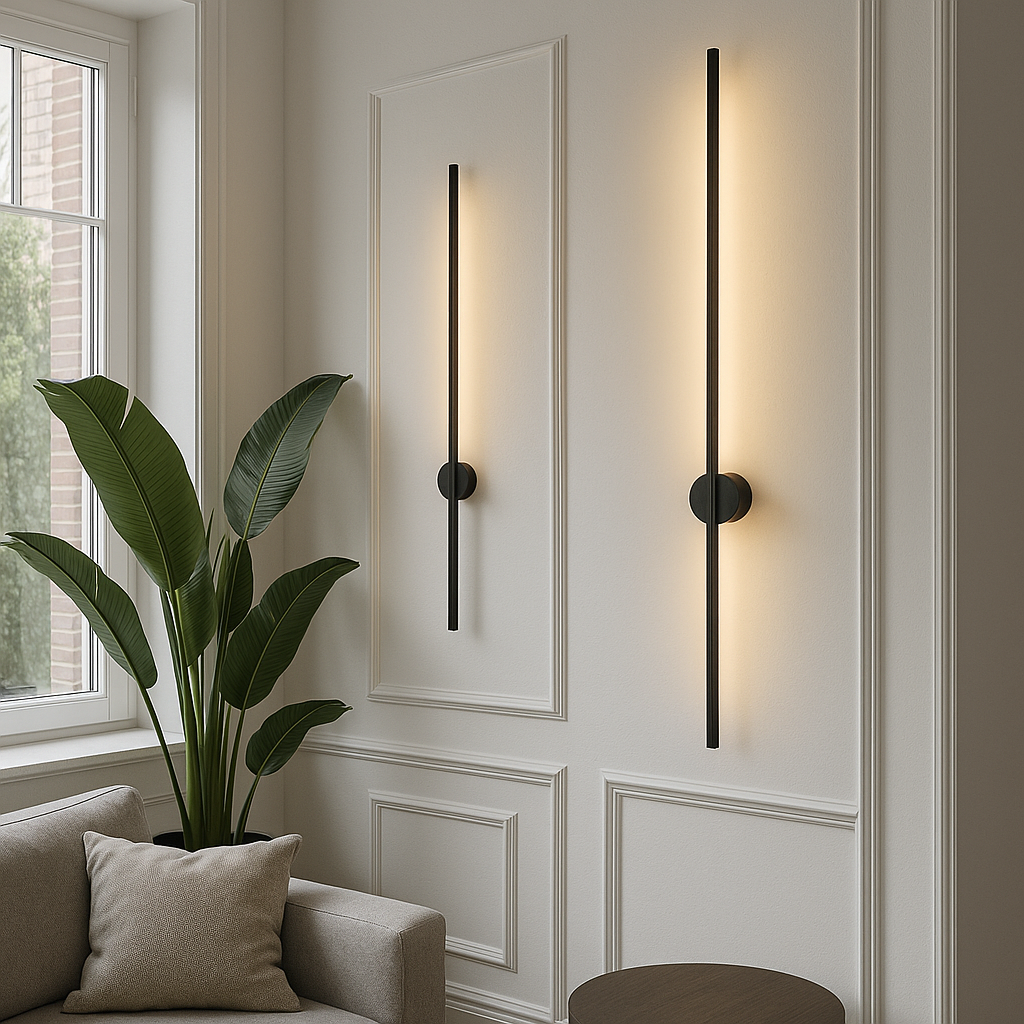 Linear Wall Sconce LED with Backlit Indirect Illumination and Minimalist Modern Design - Image 7