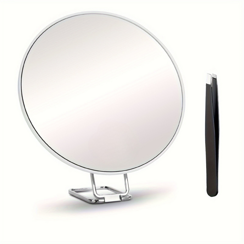 Magnifying Makeup Mirror with Folding Stand and Handheld Handle - Image 6