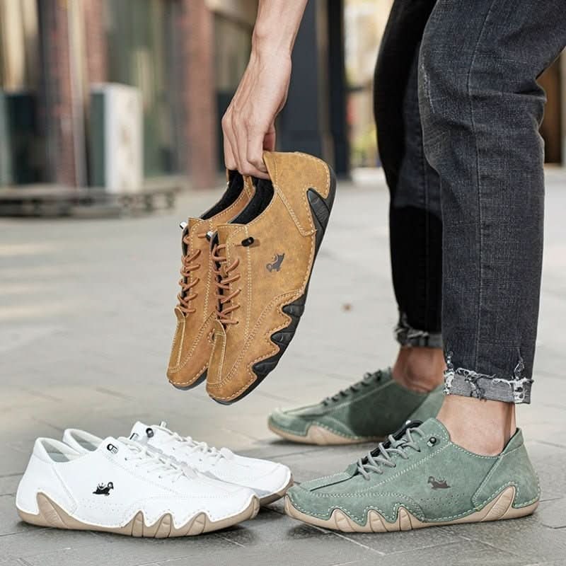 Men's Barefoot Shoes with Flexible Wrapped Rubber Sole and Lace-Up Closure for Natural Movement - Image 3