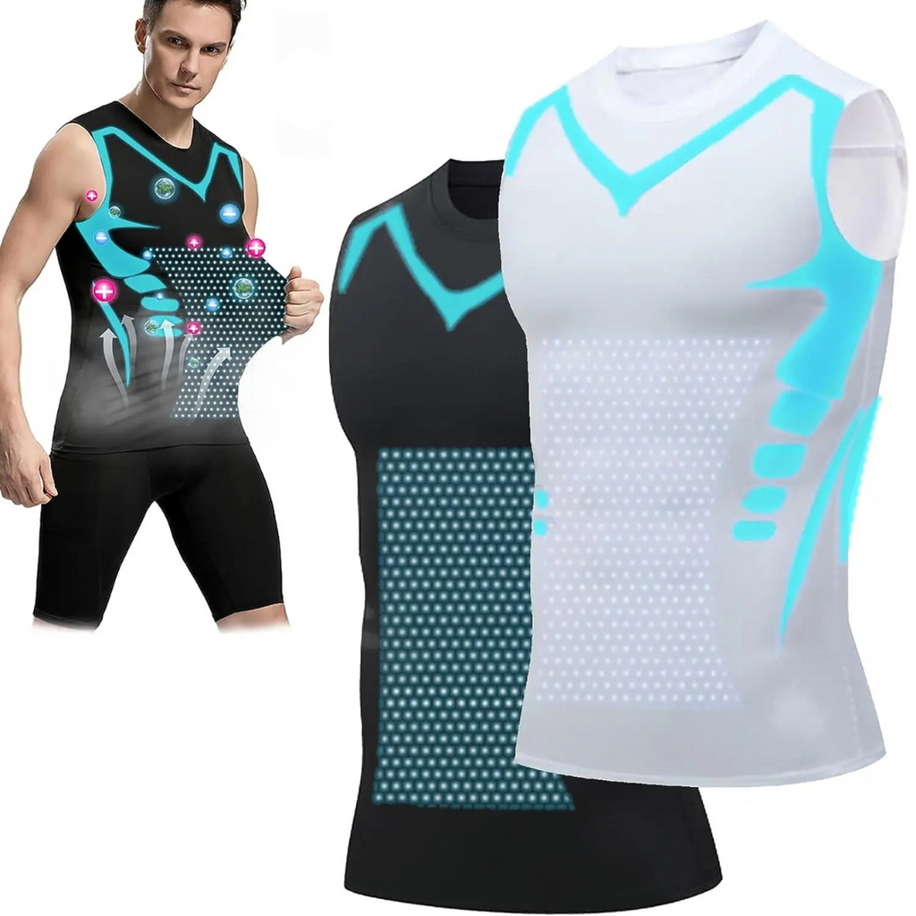 Men's Compression Tank Top Shapewear with Chest Shaping and Seamless Slimming Fit - Image 1