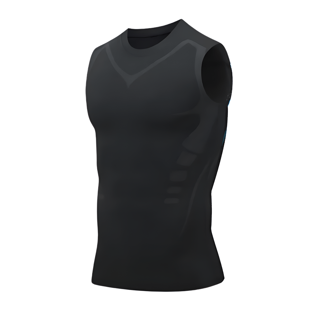 Men's Compression Tank Top Shapewear with Chest Shaping and Seamless Slimming Fit - Image 2