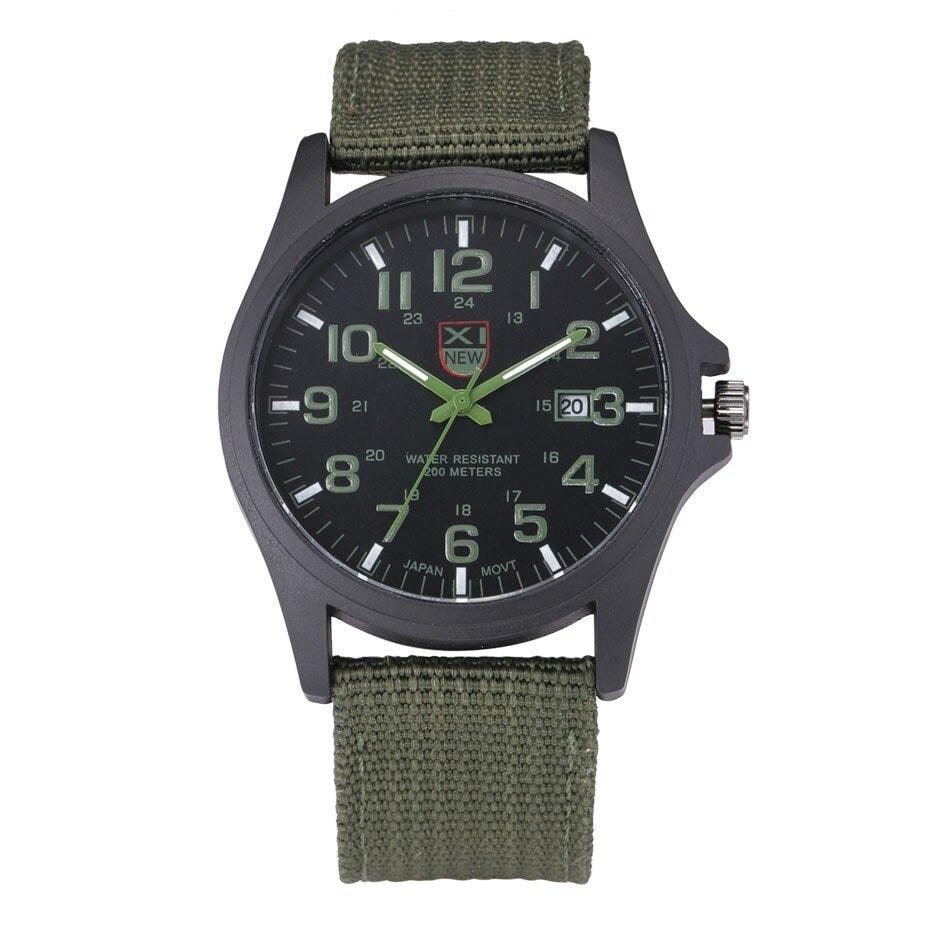 Men's Field Watch with Tactical Analog Display and Woven Nylon Nato Strap - Image 5