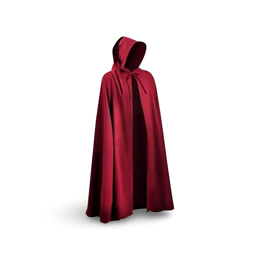 Men's Halloween Medieval Knight Costume with Templar Cross Tunic and Hooded Cape - Image 12