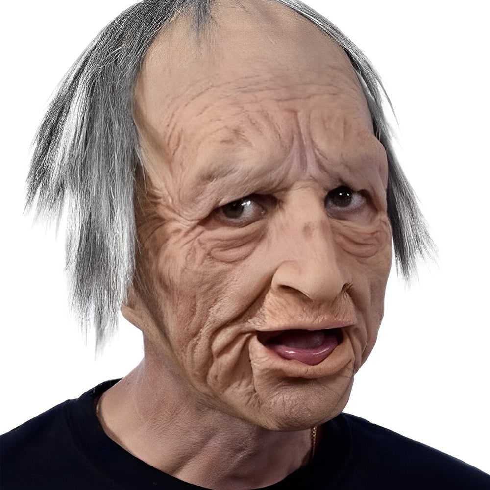 Men's Halloween Silicone Mask Realistic Full Head with Faux Hair and Hand-Painted Details - Image 13