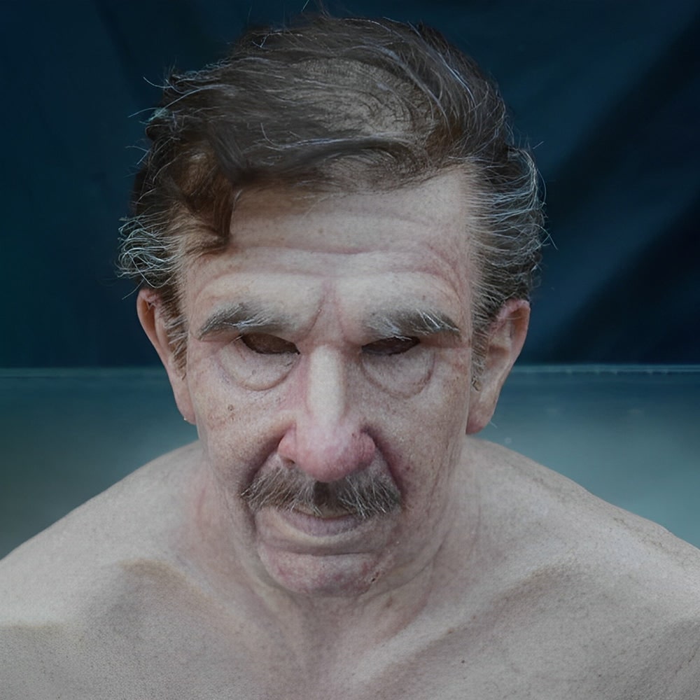 Men's Halloween Silicone Mask Realistic Full Head with Faux Hair and Hand-Painted Details - Image 14