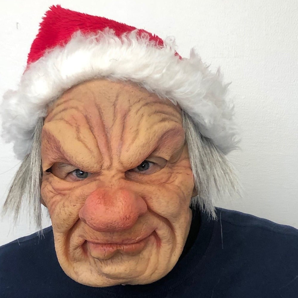 Men's Halloween Silicone Mask Realistic Full Head with Faux Hair and Hand-Painted Details - Image 15