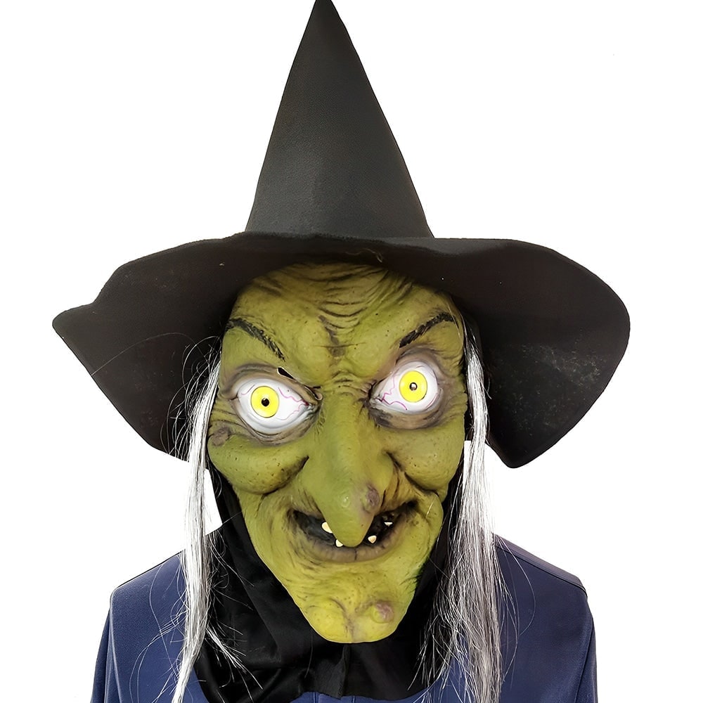 Men's Halloween Silicone Mask Realistic Full Head with Faux Hair and Hand-Painted Details - Image 19