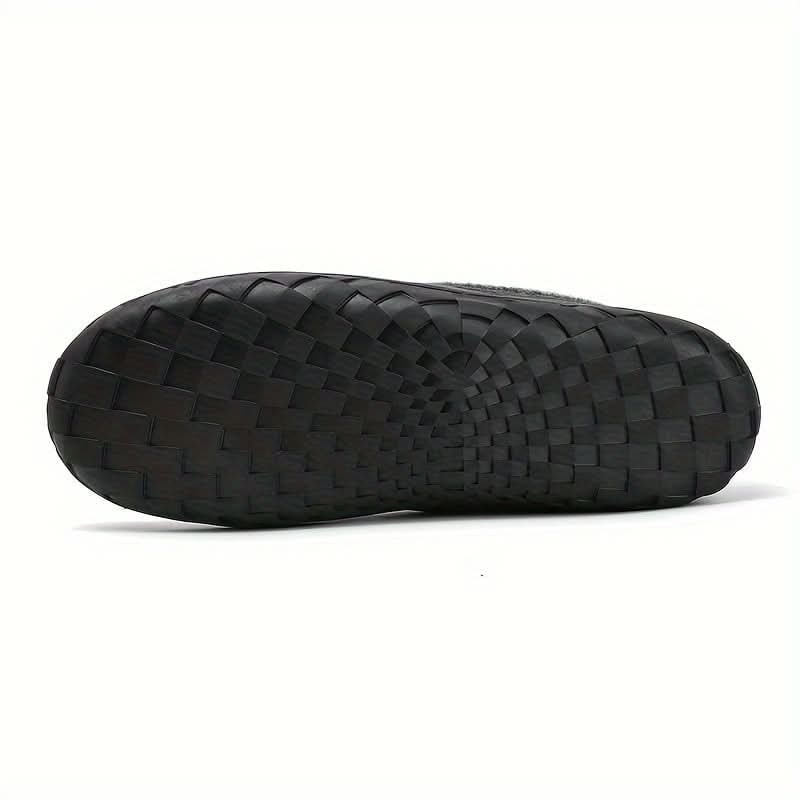 Men's Moccasin Slippers with Fleece Lining and Slip-On Design for Indoor Comfort - Image 8
