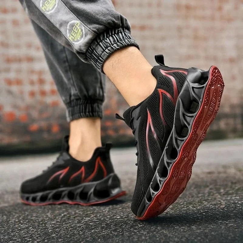 Men's Running Shoes with Breathable Mesh Padded Collar and Blade Sole Technology - Image 3