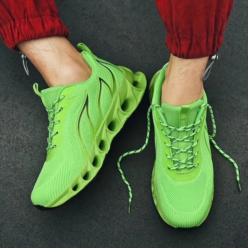 Men's Running Shoes with Breathable Mesh Padded Collar and Blade Sole Technology - Image 7