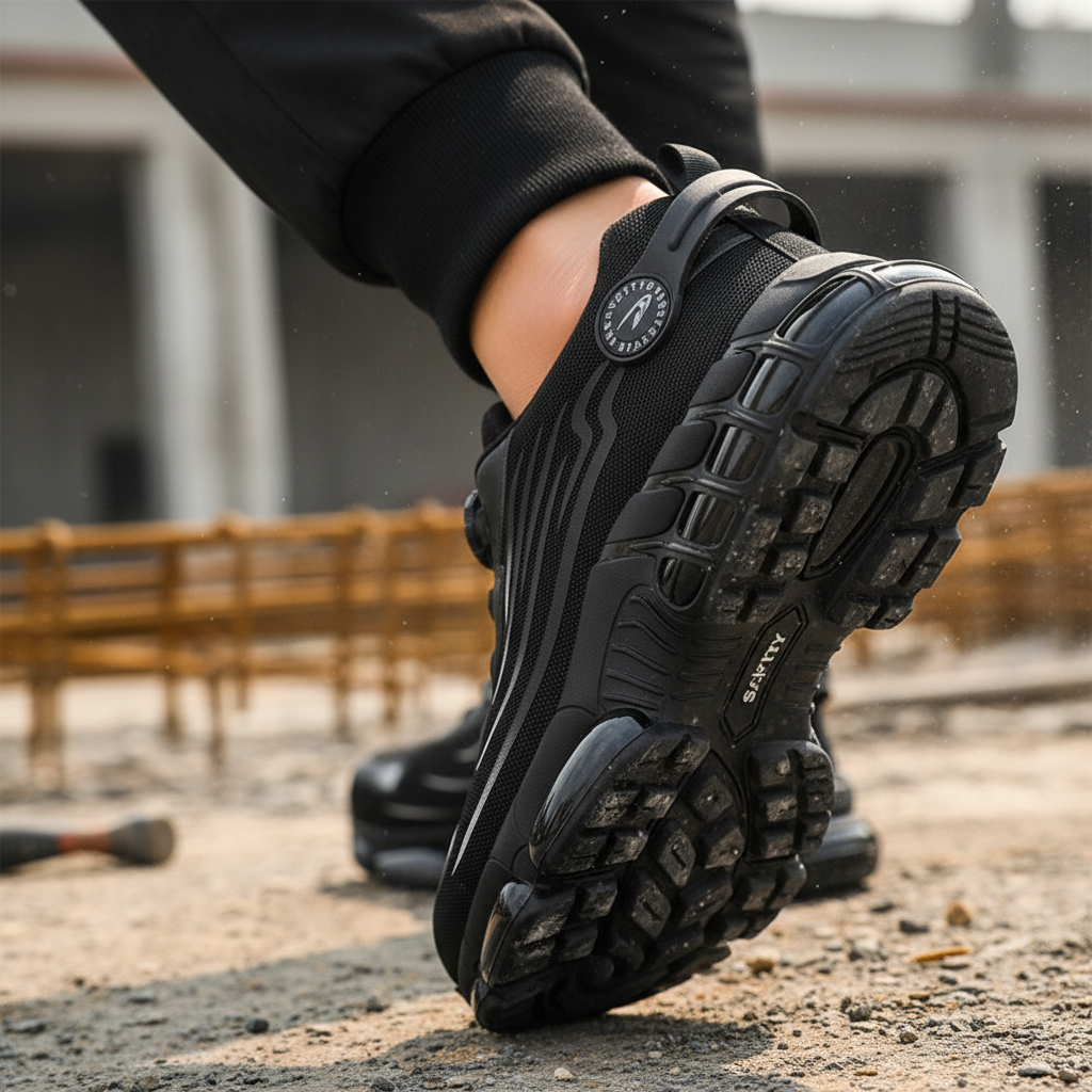 Men's Steel Toe Sneakers with Rotary Dial Laces and Reflective Stripes for Work - Image 8