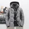Men's Winter Jacket with Quilted Puffer Design and Adjustable Hooded Collar - Image 9