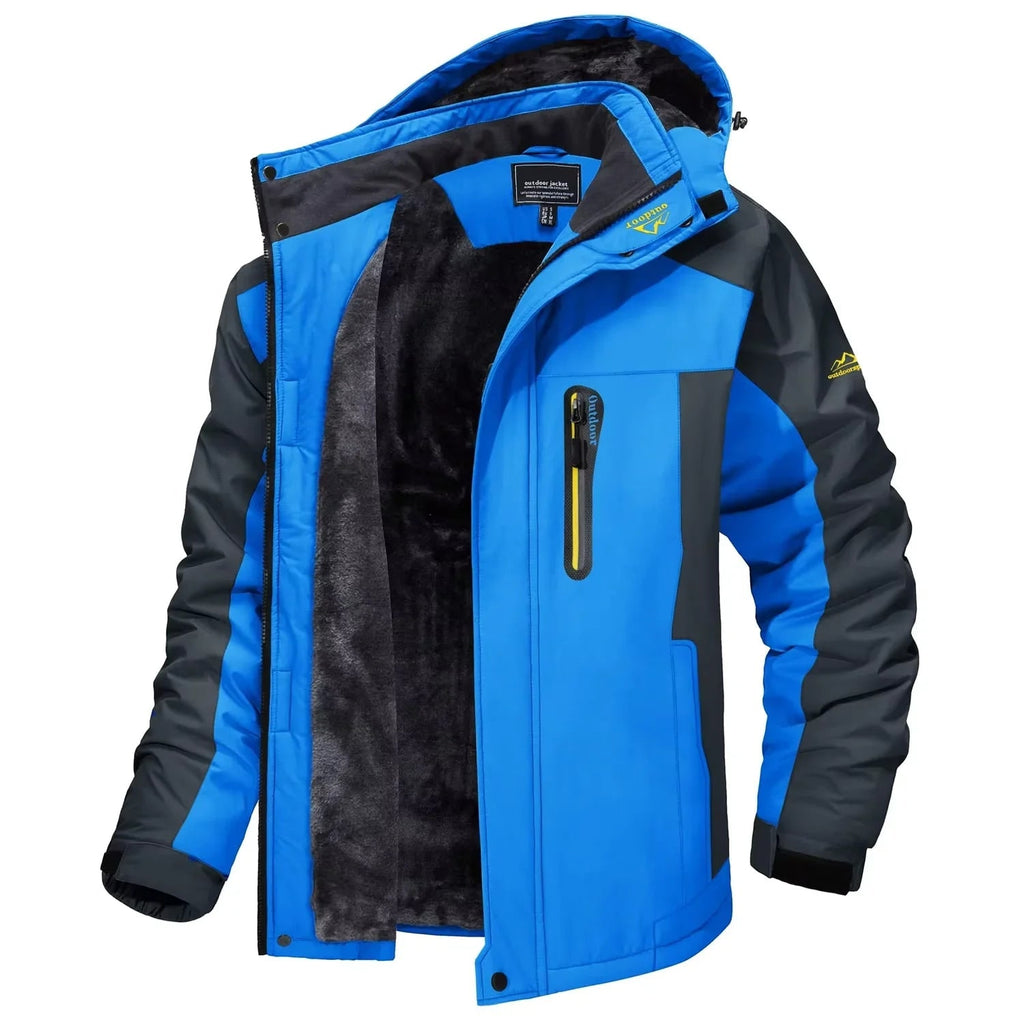 Men's Winter Jackets Waterproof Fleece Lined with Detachable Hood and Windproof Shell - Image 10