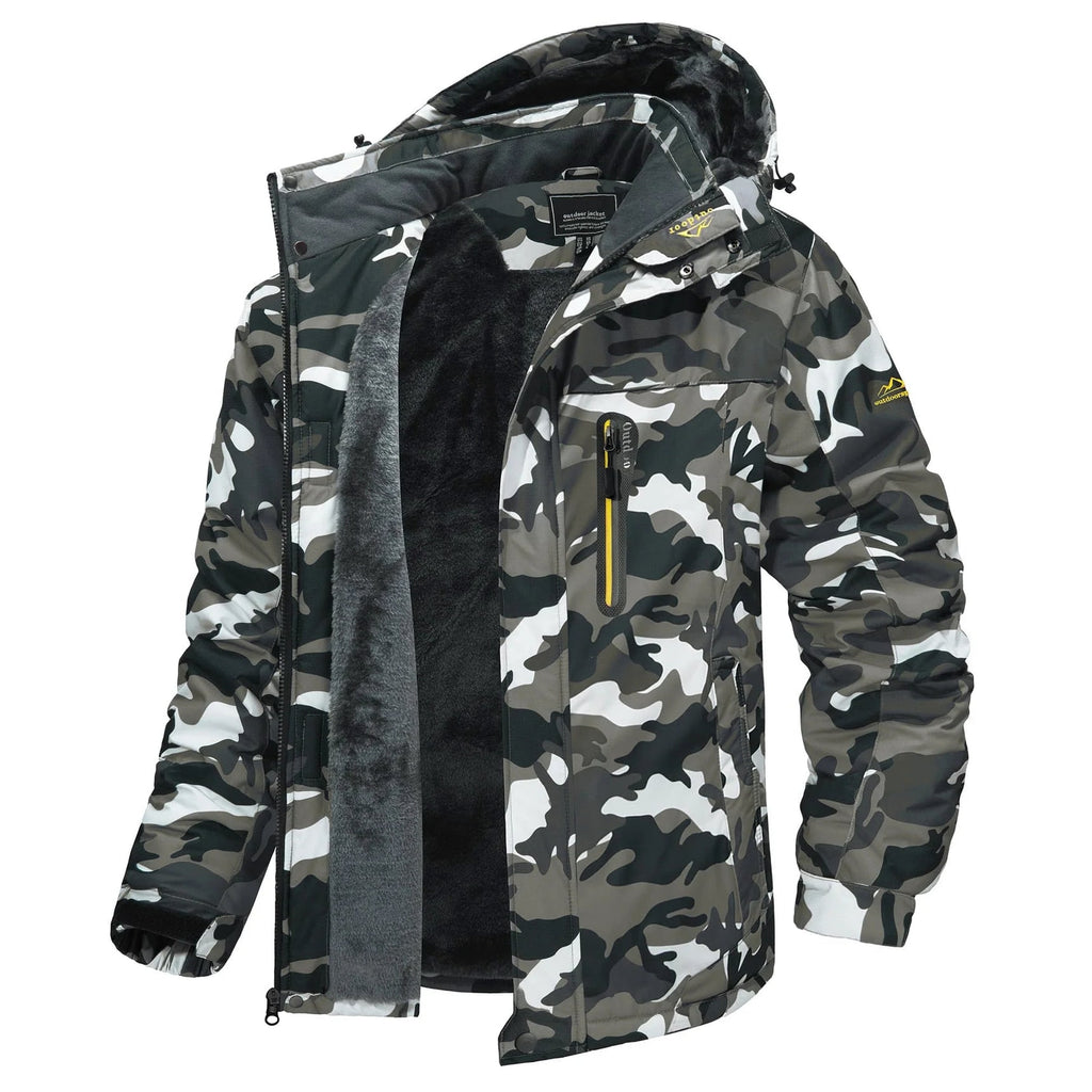 Men's Winter Jackets Waterproof Fleece Lined with Detachable Hood and Windproof Shell - Image 6