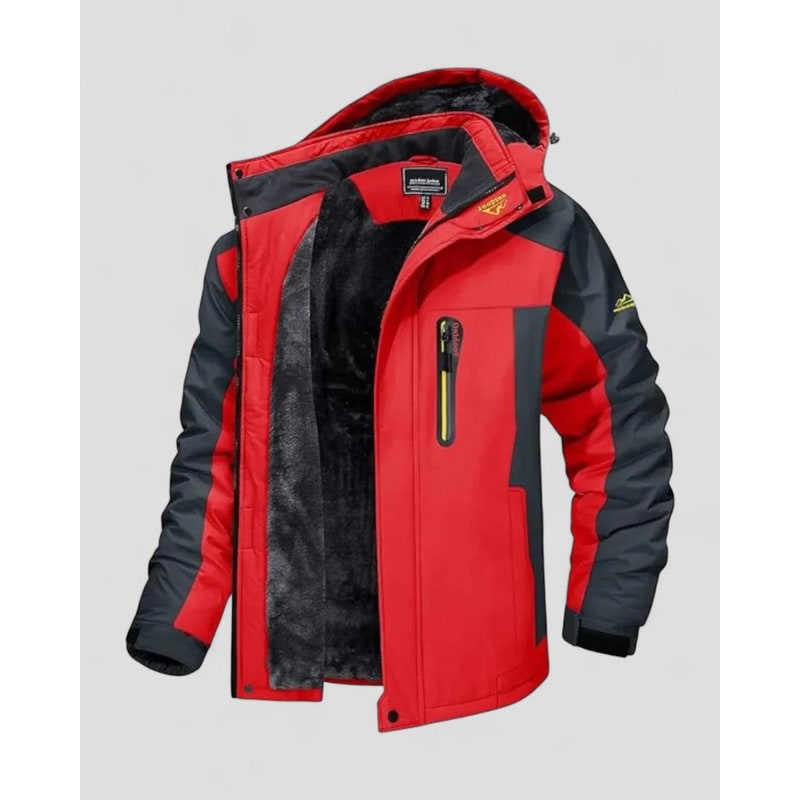 Men's Winter Jackets with Fleece Lining Hooded Design and Water-Resistant Shell - Image 2