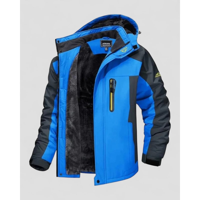 Men's Winter Jackets with Fleece Lining Hooded Design and Water-Resistant Shell - Image 3