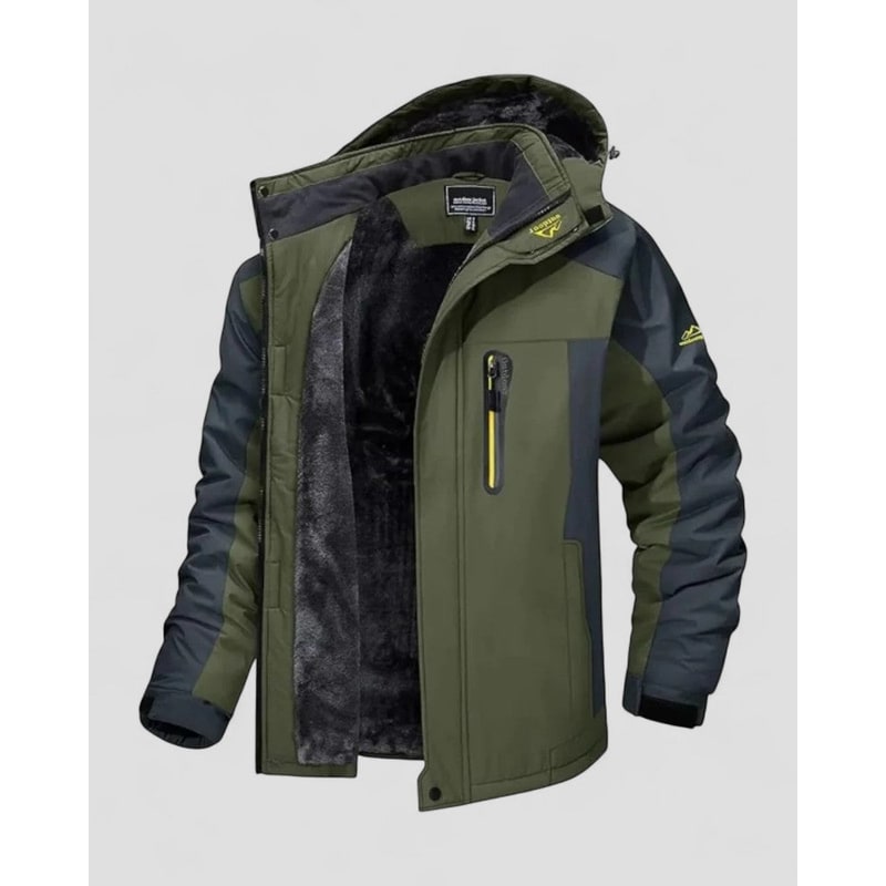 Men's Winter Jackets with Fleece Lining Hooded Design and Water-Resistant Shell - Image 4
