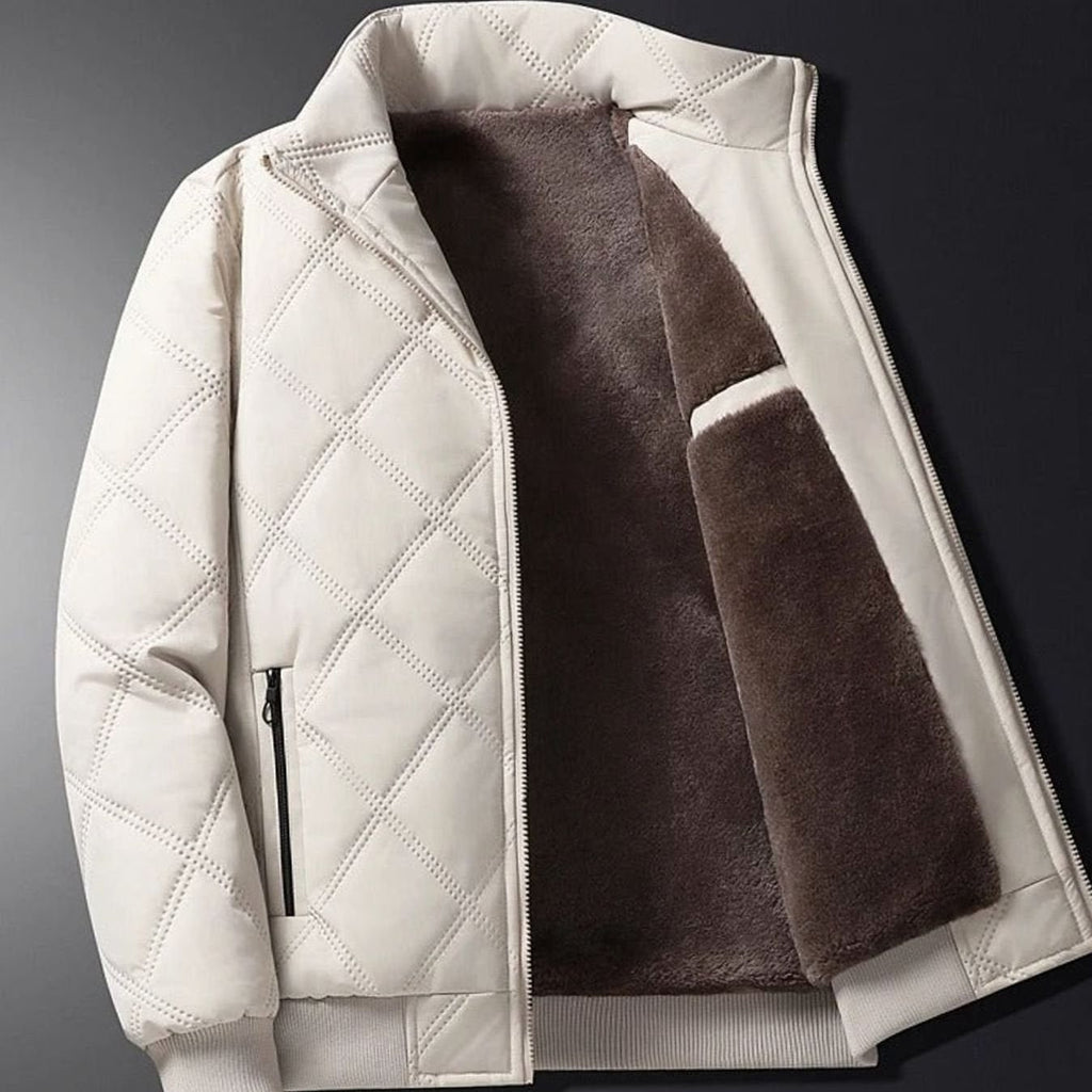 Men's Winter Jackets with Quilted Bomber Shell and Plush Fleece Lining - Image 12