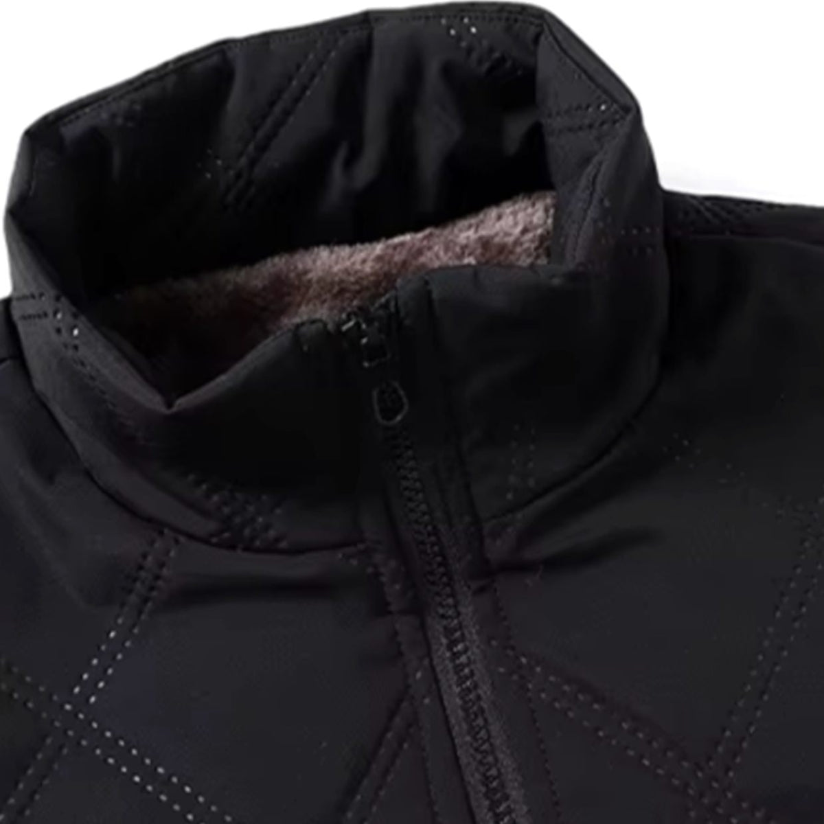 Men's Winter Jackets with Quilted Bomber Shell and Plush Fleece Lining - Image 5