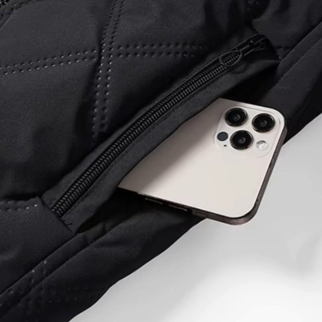 Men's Winter Jackets with Quilted Bomber Shell and Plush Fleece Lining - Image 8