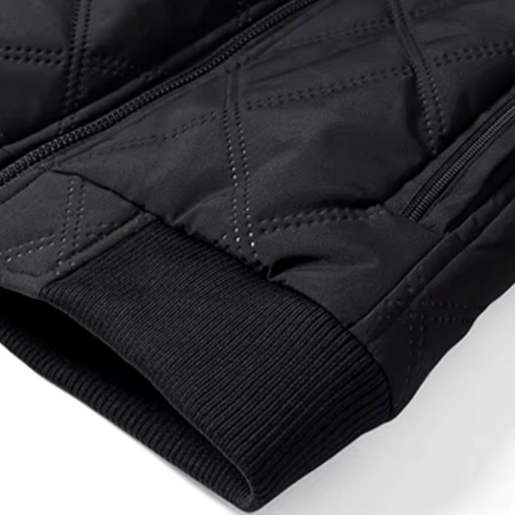 Men's Winter Jackets with Quilted Bomber Shell and Plush Fleece Lining - Image 9