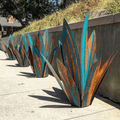 Metal Yard Art Solar Agave Light with Handcrafted Weatherproof Garden Ornament Design - Image 4