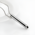 Mindfulness Breathing Necklace Pendant with Metal Chain for Stress Relief - Image 4
