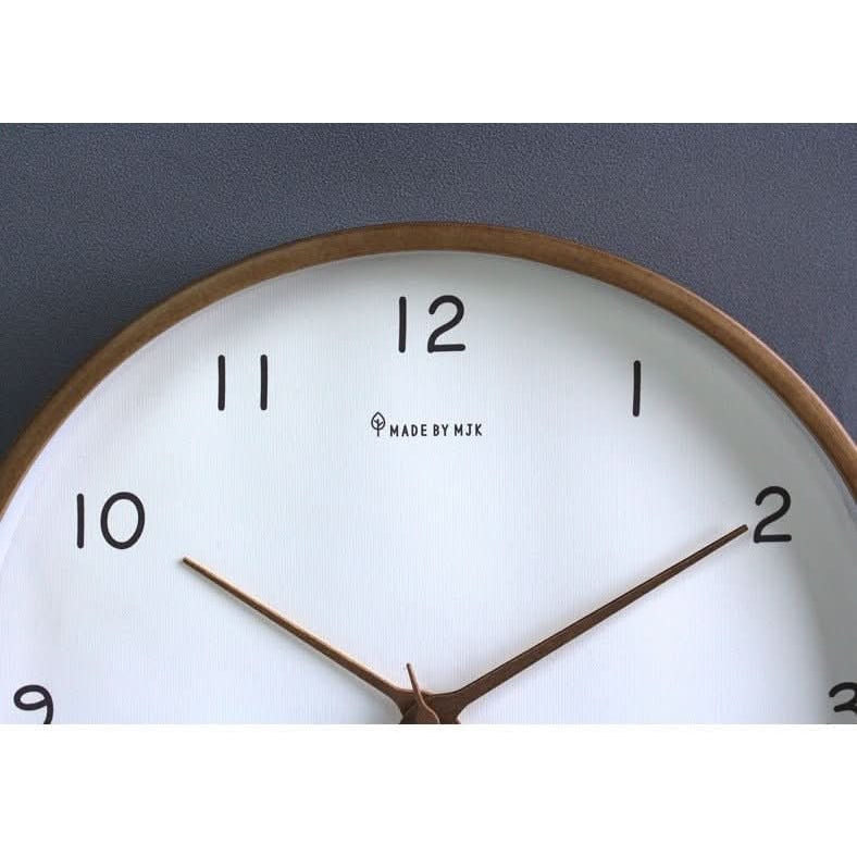 Minimalist Wooden Wall Clock with Silent Analog Movement and Arabic Numerals - Image 7